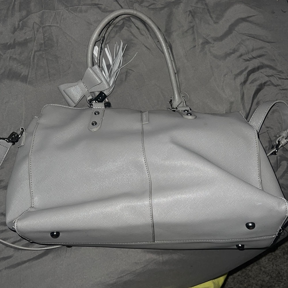 Gray laptop purse bag